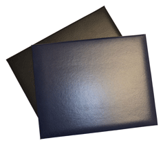 navy blue and black tent style double certificate covers